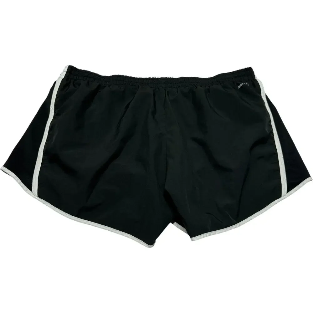 Nike Dri-Fit Lined Running Shorts Black White XL